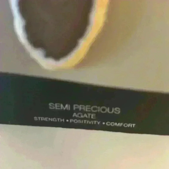 Agate Cuff Bracelet Faux Leather - Picture 4 of 6